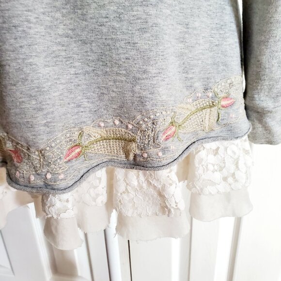 Johnny Was Embroidered Boho Sweatshirt Small Cottagecore Festival - Picture 9 of 15